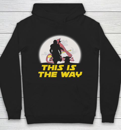 St.Louis Cardinals MLB Baseball Star Wars Yoda And Mandalorian This Is The Way Hoodie