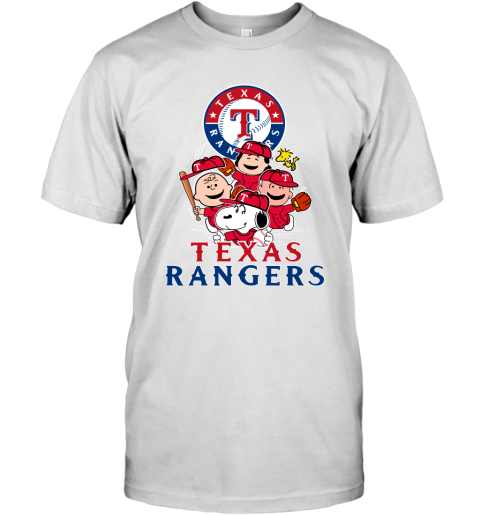 MLB Texas Rangers Snoopy Charlie Brown Woodstock The Peanuts Movie Baseball  T Shirt - Rookbrand