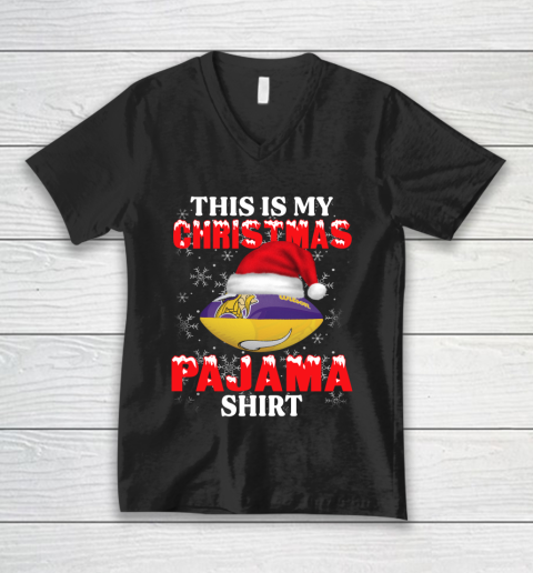 Minnesota Vikings This Is My Christmas Pajama Shirt NFL V-Neck T-Shirt