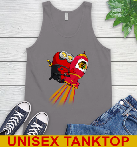 NHL Hockey Chicago Blackhawks Deadpool Minion Marvel Shirt Tank Top 7 NHL Hockey Chicago Blackhawks Deadpool Minion Marvel Shirt Tank Top - Image 7