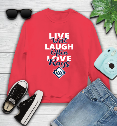MLB Baseball Tampa Bay Rays Live Well Laugh Often Love Shirt Sweatshirt 11