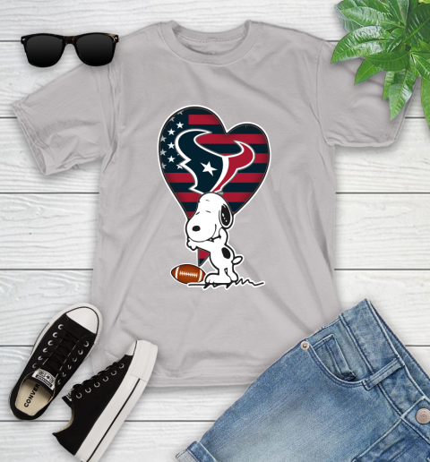 Houston Texans NFL Football The Peanuts Movie Adorable Snoopy Youth T-Shirt 12