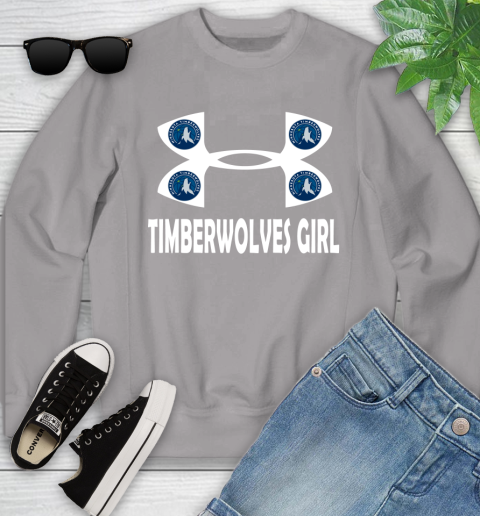 NBA Minnesota Timberwolves Girl Under Armour Basketball Sports Youth Sweatshirt 3