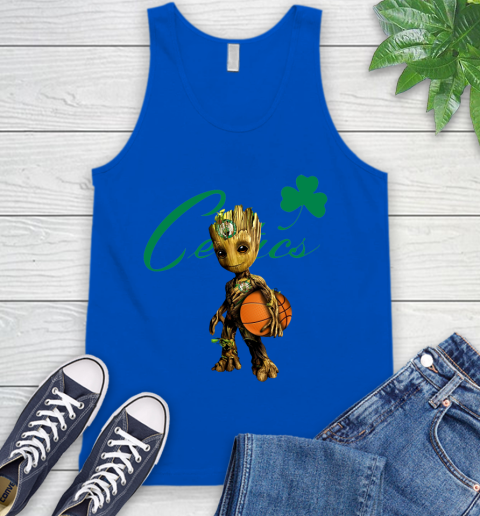 Boston Celtics NBA Basketball Groot Marvel Guardians Of The Galaxy Tank Top 5