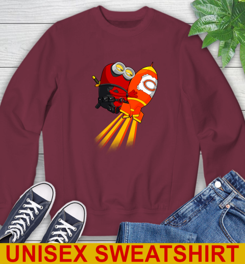 NFL Football Chicago Bears Deadpool Minion Marvel Shirt Sweatshirt 6