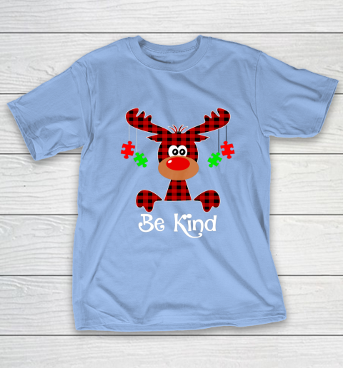 Be Kind Autism Awareness Christmas Reindeer Hippie Gift T-Shirt