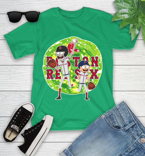 MLB Boston Red Sox Rick And Morty Baseball Sports Youth T-Shirt 6