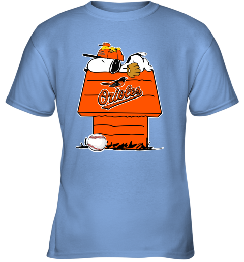 MLB Baltimore Orioles Snoopy Charlie Brown Woodstock The Peanuts Movie  Baseball T Shirt - Rookbrand