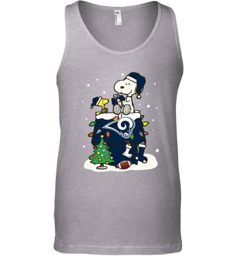 yhmt a happy christmas with los angeles rams snoopy unisex tank 17 front sport grey