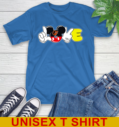 Baltimore Orioles MLB Baseball Love Mickey Disney Sports T-Shirt 9