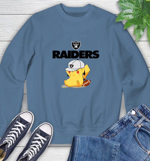 NFL Pikachu Football Sports Oakland Raiders Sweatshirt 7