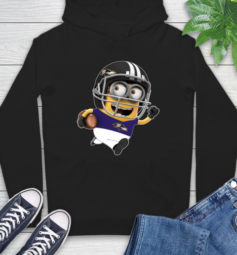 NFL Baltimore Ravens Minions Disney Football Sports Hoodie 2