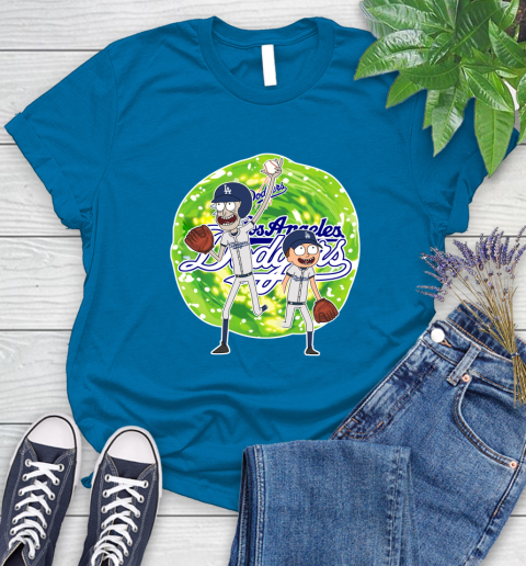 MLB Los Angeles Dodgers Rick And Morty Baseball Sports Women's T-Shirt 7