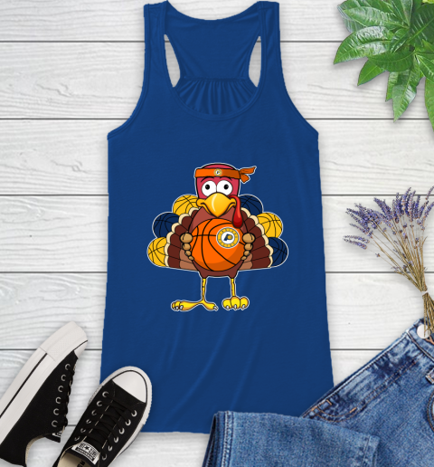 Indiana Pacers Turkey thanksgiving day Racerback Tank - Image 10