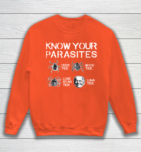 Know Your Parasites Funny Joe Biden Luna Tick Sweatshirt 3