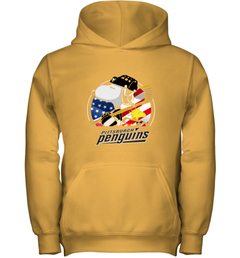 Pittsburg Peguins Ice Hockey Snoopy And Woodstock NHL Youth Hoodie