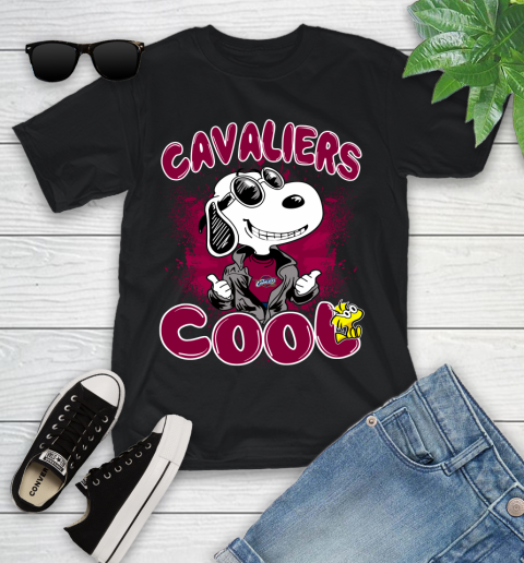 NBA Basketball Cleveland Cavaliers Cool Snoopy Shirt Youth T-Shirt