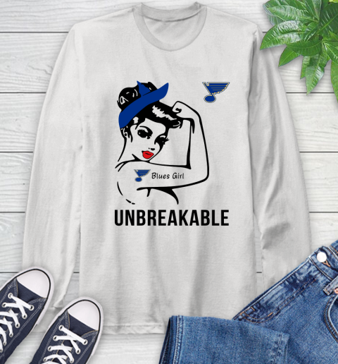 NHL St.Louis Blues Girl Unbreakable Hockey Sports Long Sleeve T-Shirt