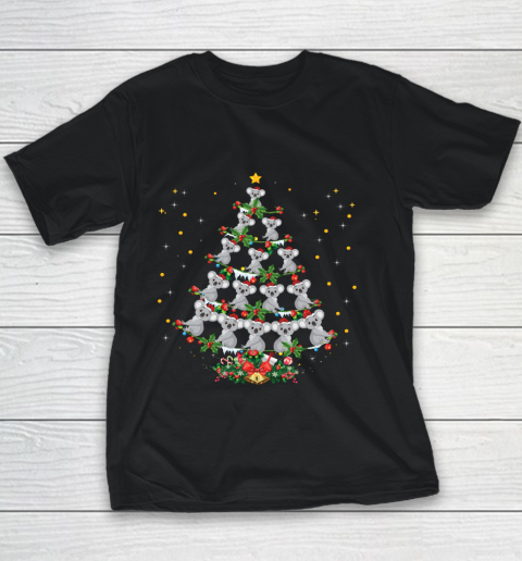Funny Santa Koala Xmas Gift Koala Christmas Tree Youth T-Shirt