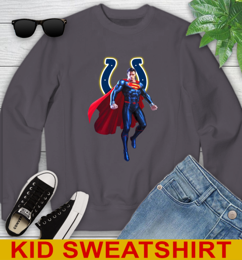 NFL Superman DC Sports Football Indianapolis Colts Youth Sweatshirt 6