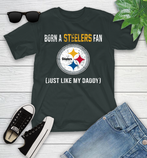NFL Pittsburgh Steelers Football Loyal Fan Just Like My Daddy Shirt Youth T-Shirt 5