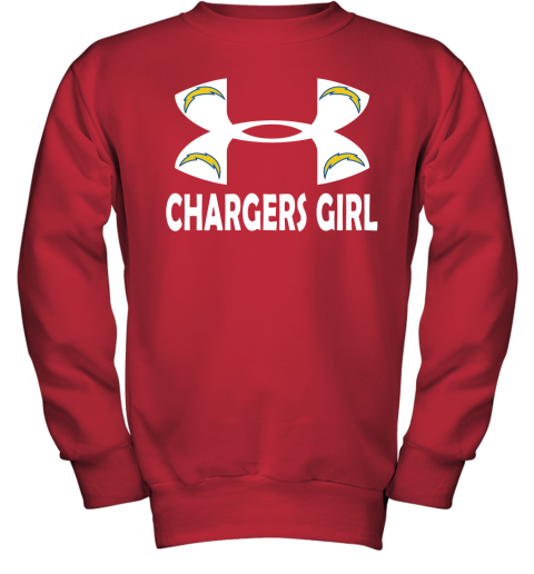 NFL Los Angeles Chargers Girl Under Armour Football Sports wFkA5zjJquO youth sweatshirt 47 95 151514 front red