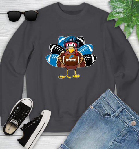 Detroit Lions Turkey Thanksgiving Day Youth Sweatshirt 6