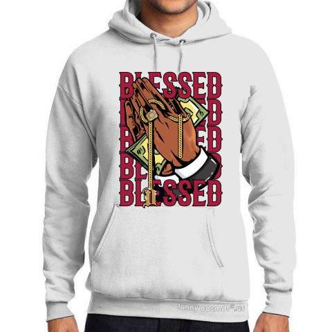 Air Jordan 1 Black Toe Matching Sneaker Tshirt Drake Blessed Black and Red Jordan Tshirt