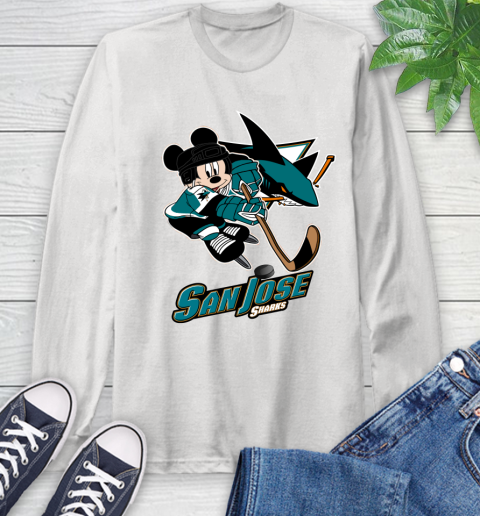 NHL San Jose Sharks Mickey Mouse Disney Hockey T Shirt Long Sleeve T-Shirt