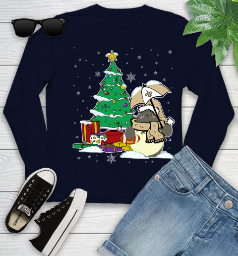 New Orleans Saints NFL Football Cute Tonari No Totoro Christmas Sports Youth Long Sleeve 2