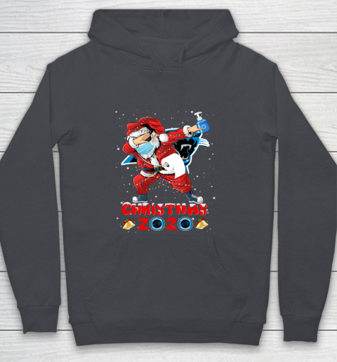 Carolina Panthers Funny Santa Claus Dabbing Christmas 2020 NFL Youth Hoodie 5