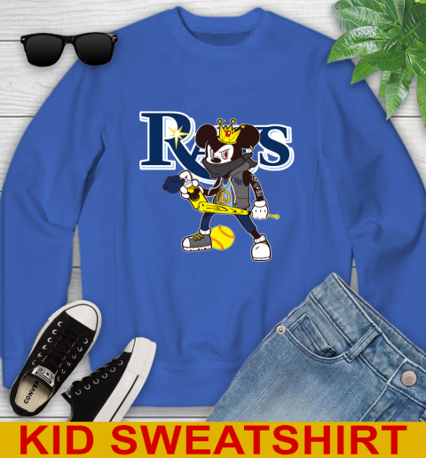 Tampa Bay Rays MLB Baseball Mickey Peace Sign Sports Youth Sweatshirt 7