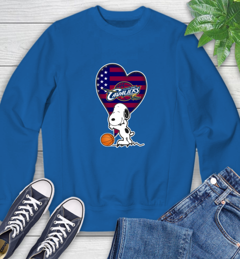 Cleveland Cavaliers NBA Basketball The Peanuts Movie Adorable Snoopy Sweatshirt 8