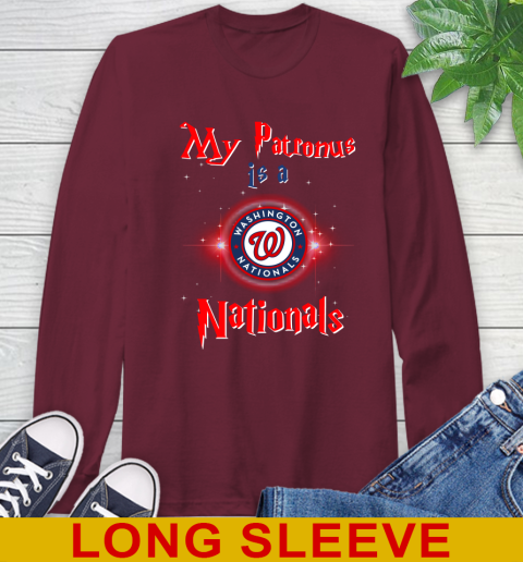MLB Baseball Harry Potter My Patronus Is A Washington Nationals Long Sleeve T-Shirt 7