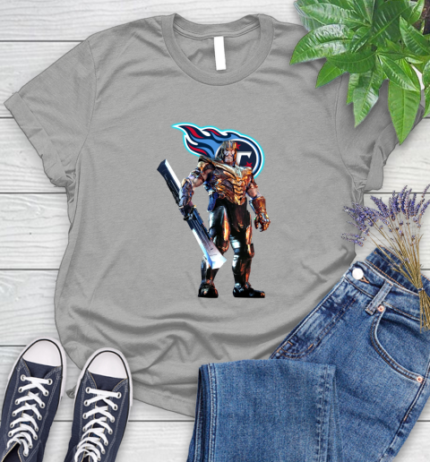NFL Thanos Gauntlet Avengers Endgame Football Tennessee Titans Women's T-Shirt 10