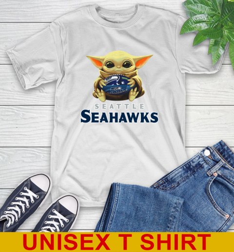 NFL Football Seattle Seahawks Baby Yoda Star Wars Shirt T-Shirt