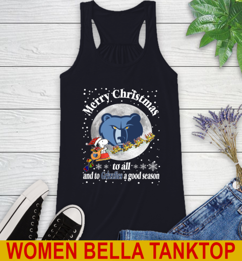 Memphis Grizzlies Merry Christmas To All And To Grizzlies A Good Season NBA Basketball Sports Racerback Tank 8