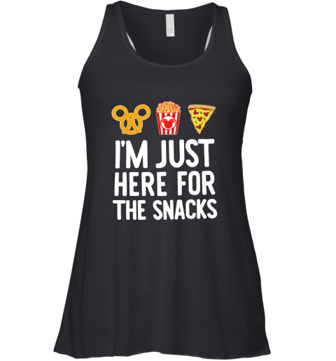Mickey I Am Just Here For The Snacks Racerback Tank