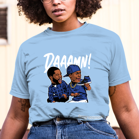 Air Jordan 1 Royal Matching Sneaker Shirt Damn Meme Black And Royal Blue Sneaker Royal Tshirt