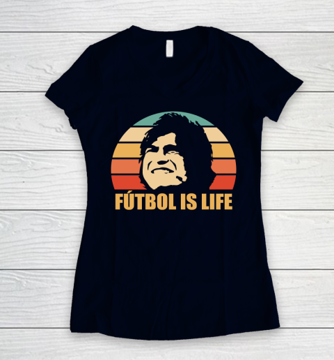 Futbol Is Life Shirt Women's V-Neck T-Shirt 2