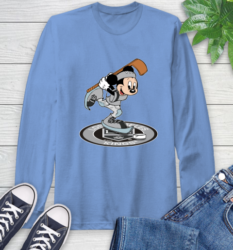 NHL Hockey Los Angeles Kings Cheerful Mickey Disney Shirt Long Sleeve T-Shirt 12
