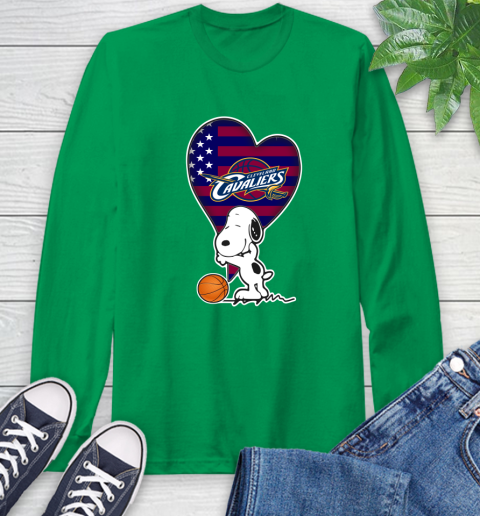 Cleveland Cavaliers NBA Basketball The Peanuts Movie Adorable Snoopy Long Sleeve T-Shirt 7