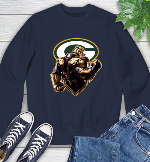 NFL Thanos Avengers Endgame Football Sports Green Bay Packers Sweatshirt 3