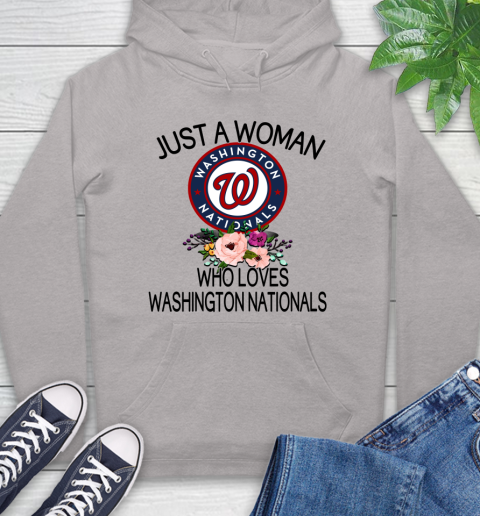 MLB Just A Woman Who Loves Washington Nationals Baseball Sports Hoodie 10