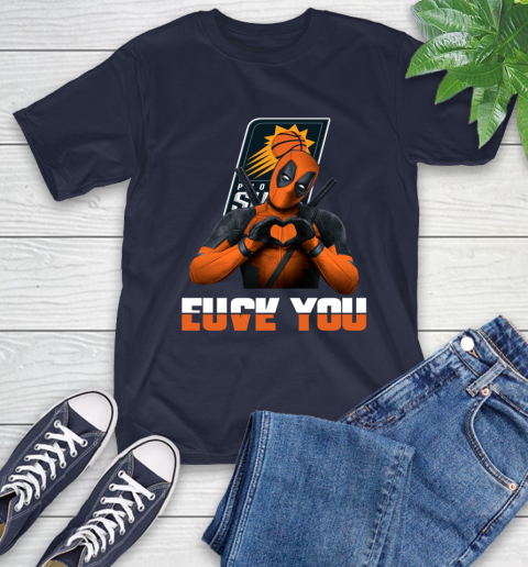 NBA Phoenix Suns Deadpool Love You Fuck You Basketball Sports T-Shirt 3