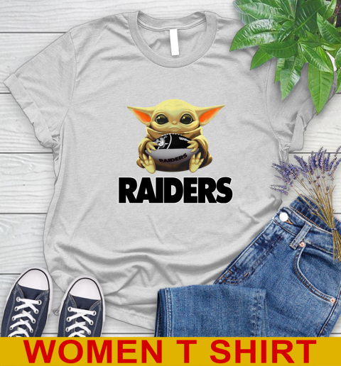 NFL Football Oakland Raiders Baby Yoda Star Wars Shirt Women's T-Shirt