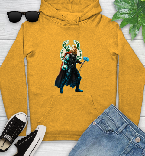 NBA Thor Avengers Endgame Basketball Milwaukee Bucks Youth Hoodie 3