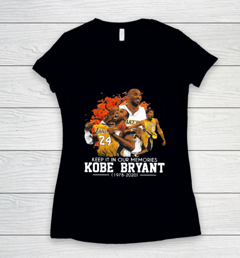 Rip Kobe Tee In Memory Of Kobe Bryant 2020 Women's V-Neck T-Shirt