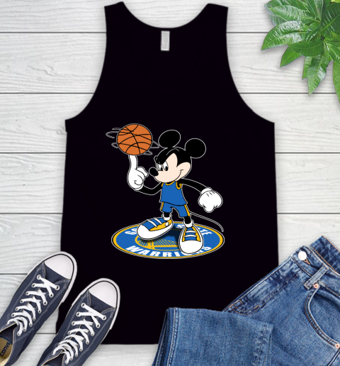 NBA Basketball Golden State Warriors Cheerful Mickey Disney Shirt Tank Top
