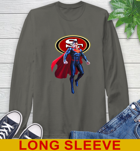 NFL Superman DC Sports Football San Francisco 49ers Long Sleeve T-Shirt 8